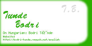 tunde bodri business card